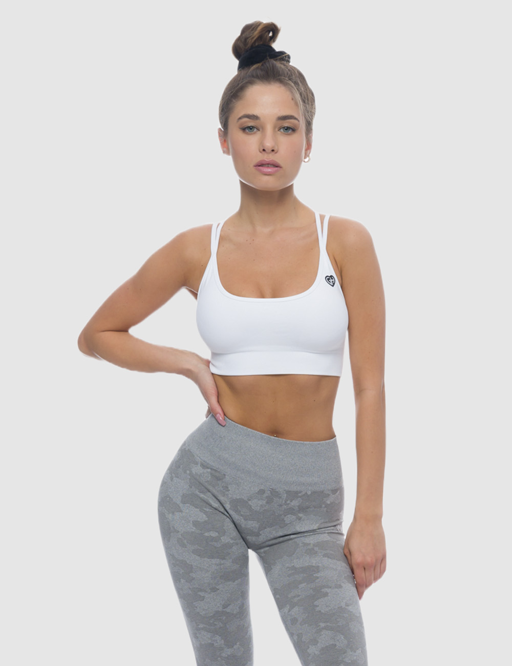 Stanik Sportowy Summer Vibe Biały - Gymhero