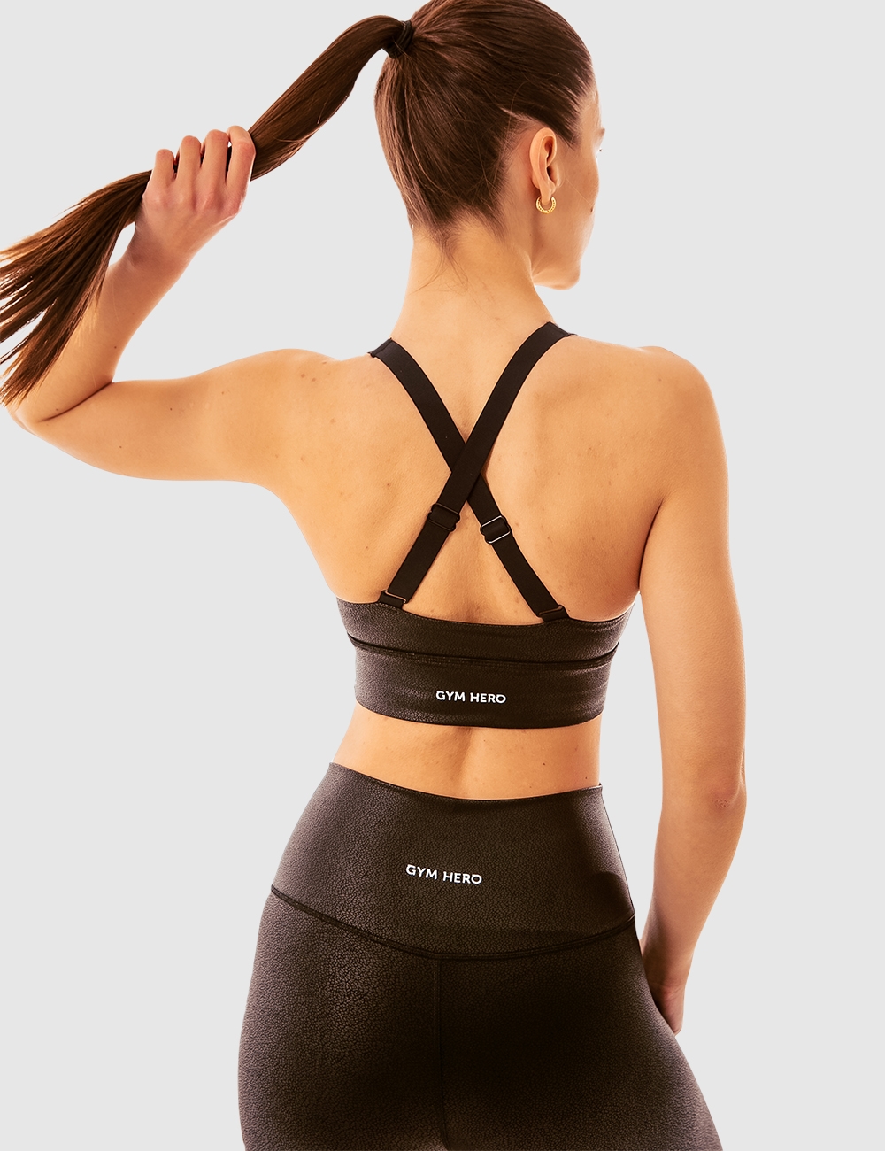 Stanik Sportowy Gym Skin Czarny - Gymhero