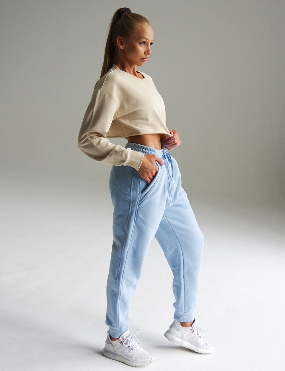 Spodnie dresowe baby blue - Gymhero