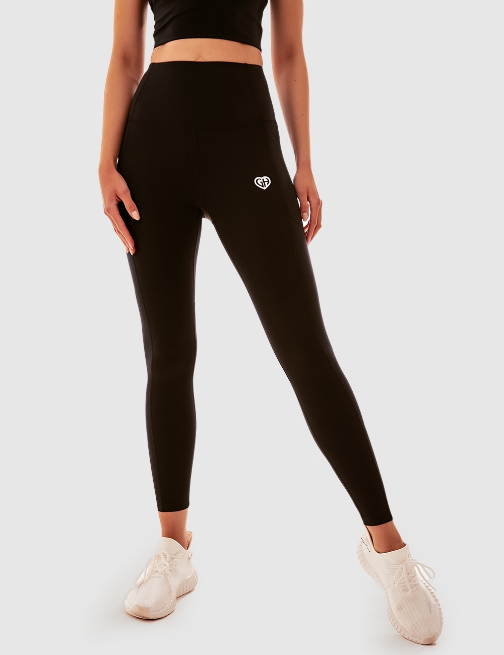 Legginsy Sportowe Runner Support Czarne - Gymhero