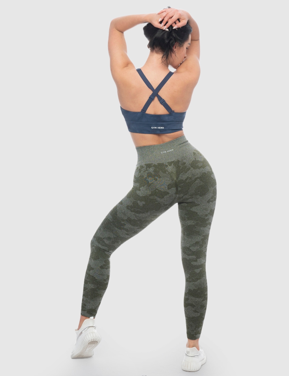 Legginsy Sportowe Gym Force Oliwkowe  - Gymhero