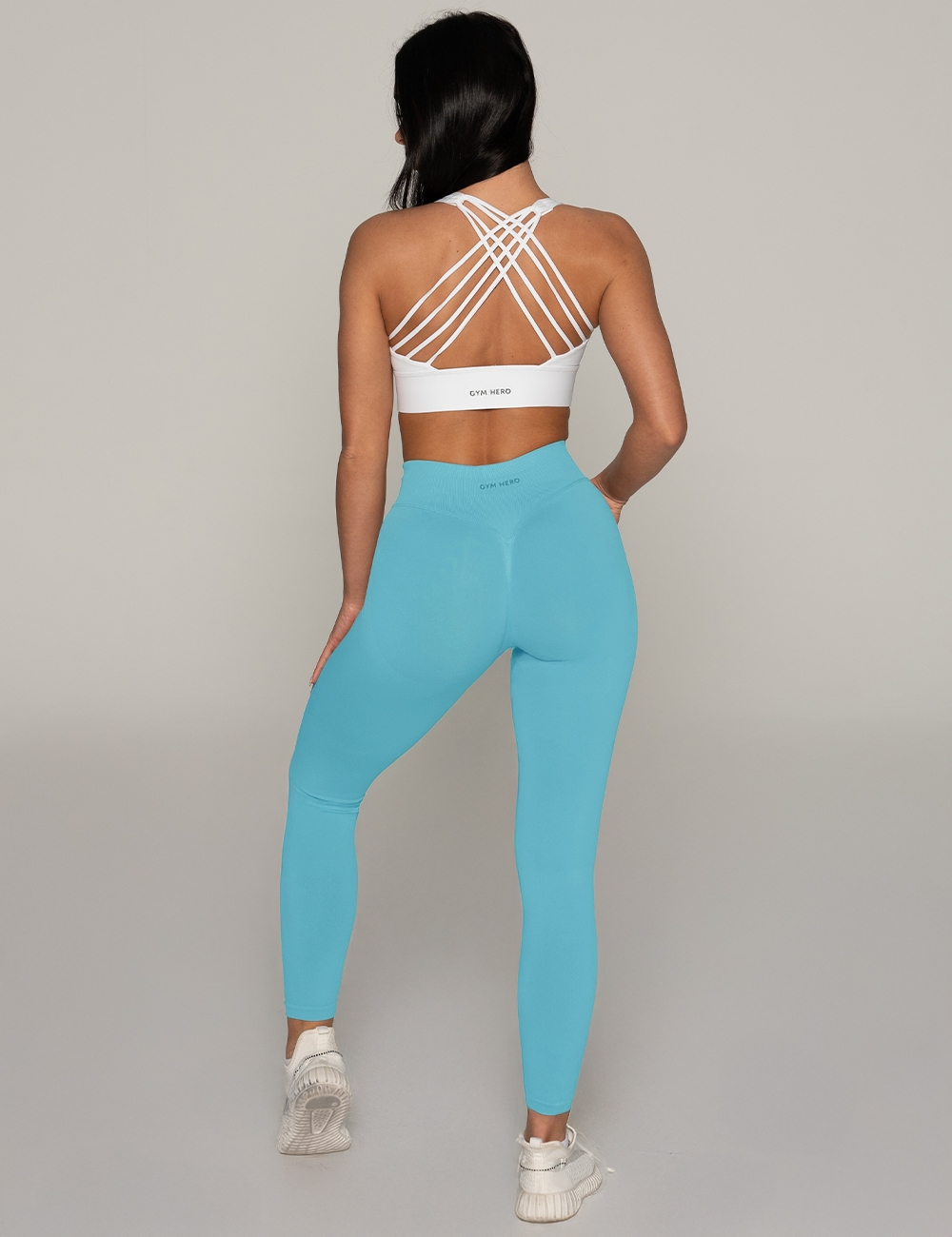 Legginsy Bezszwowe Scrunch 2.0 Aqua - Gymhero