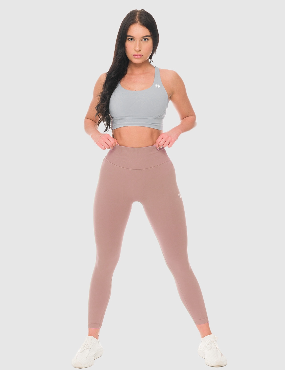Legginsy Bezszwowe Scrunch Jasny Róż - Gymhero