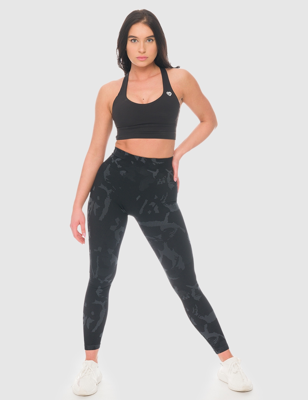 Legginsy sportowe Dots Czarne - Gymhero