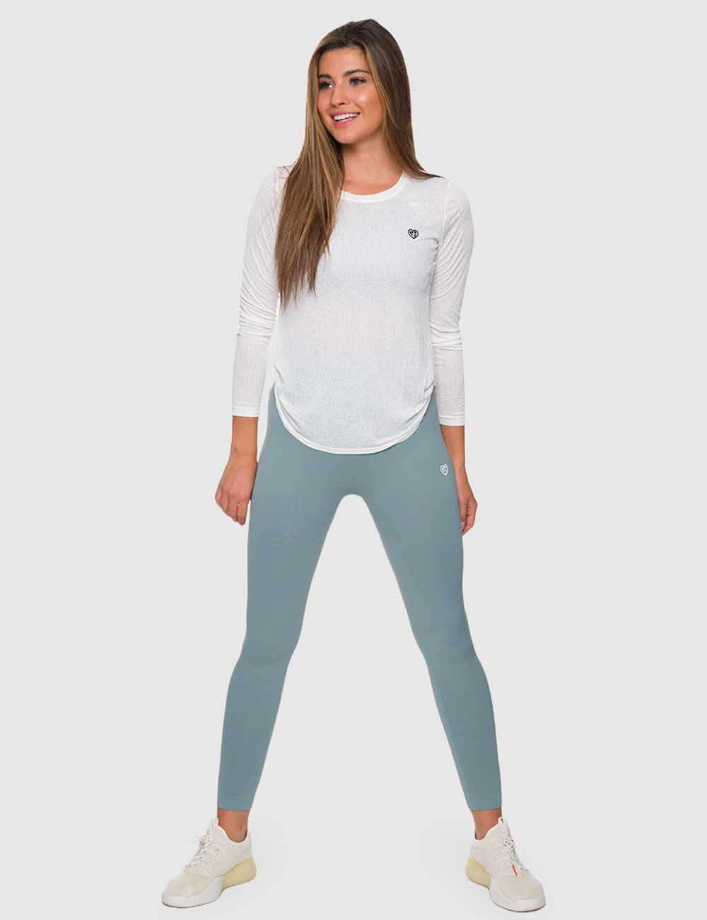 Longsleeve Sportowy Wave Biały - Gymhero