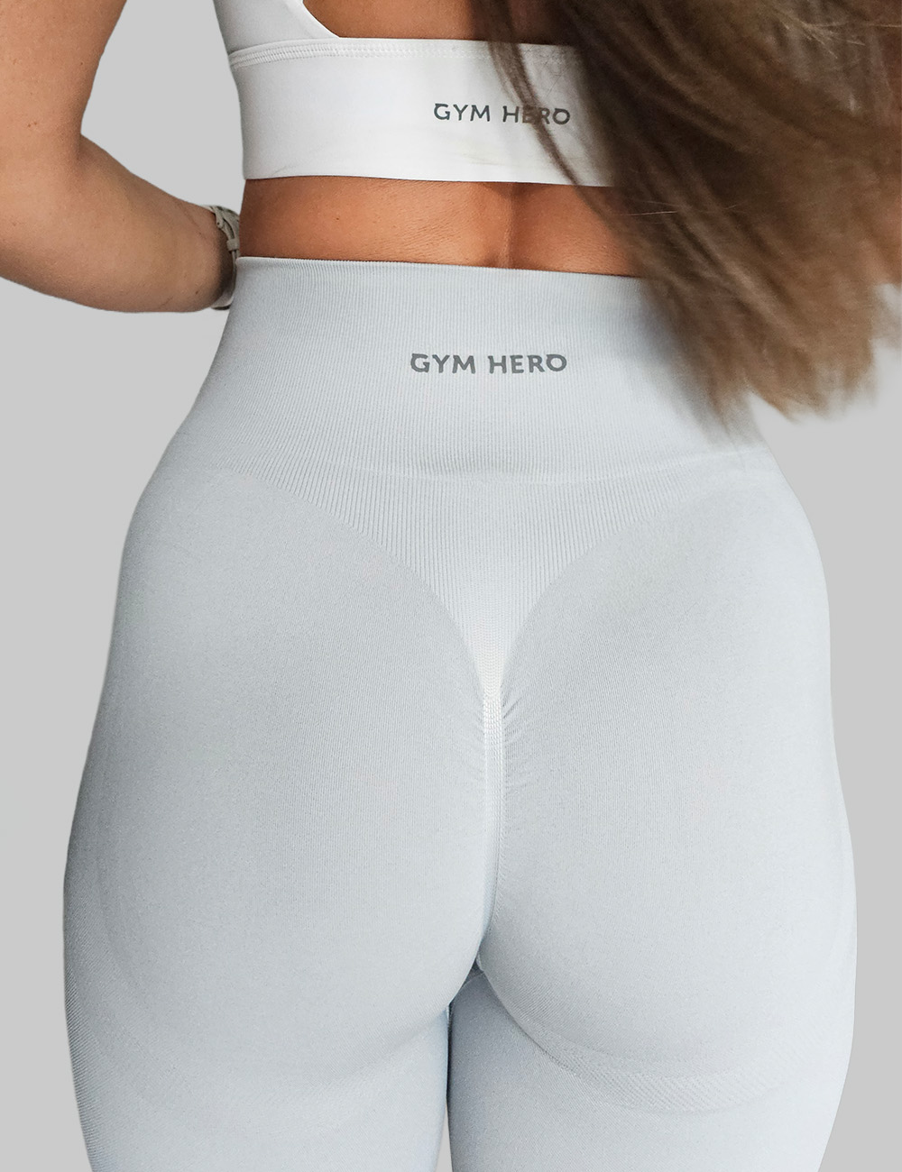 Legginsy Bezszwowe Scrunch Pro Szare - Gymhero