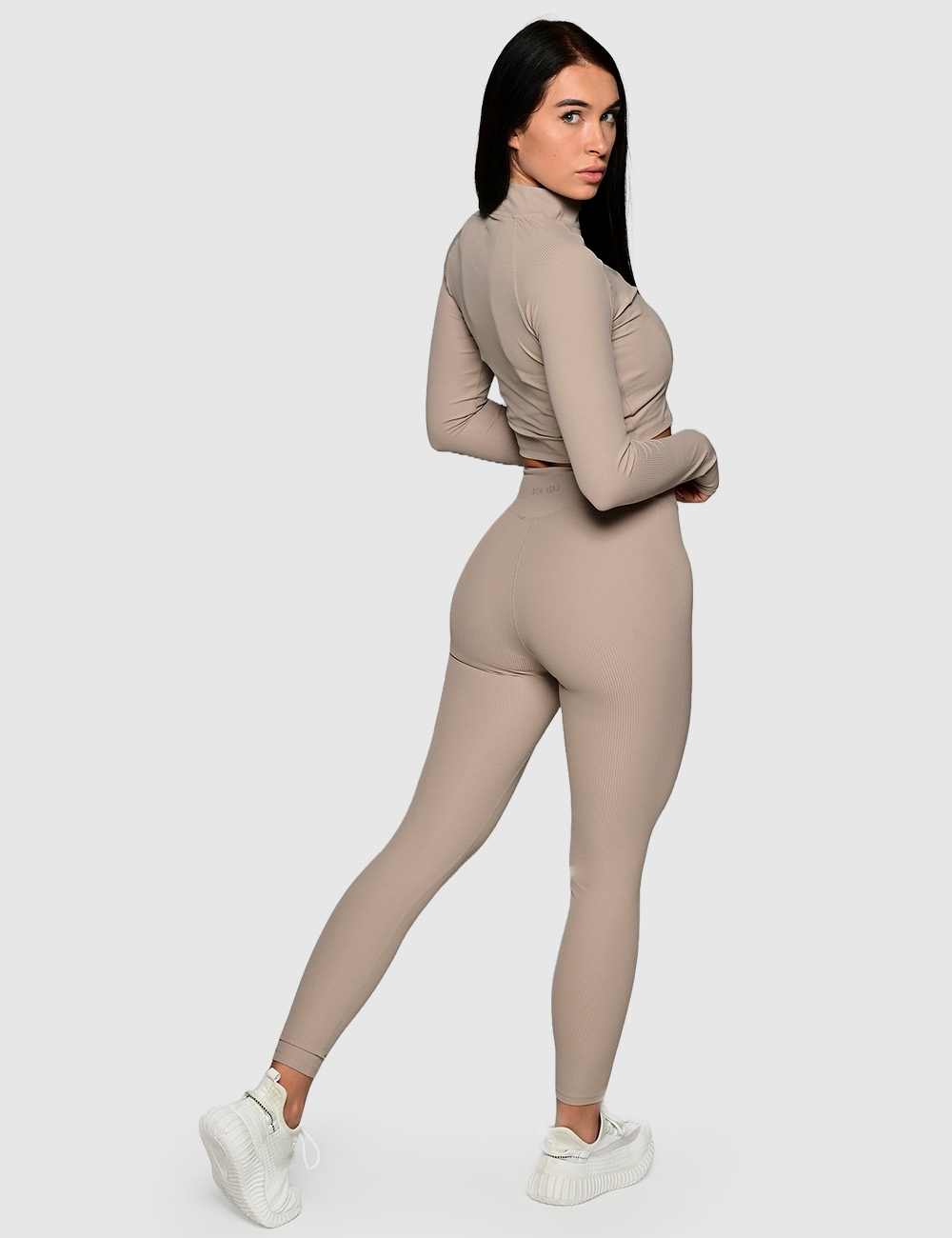 Legginsy sportowe Spunky Fit Beżowe  - Gymhero