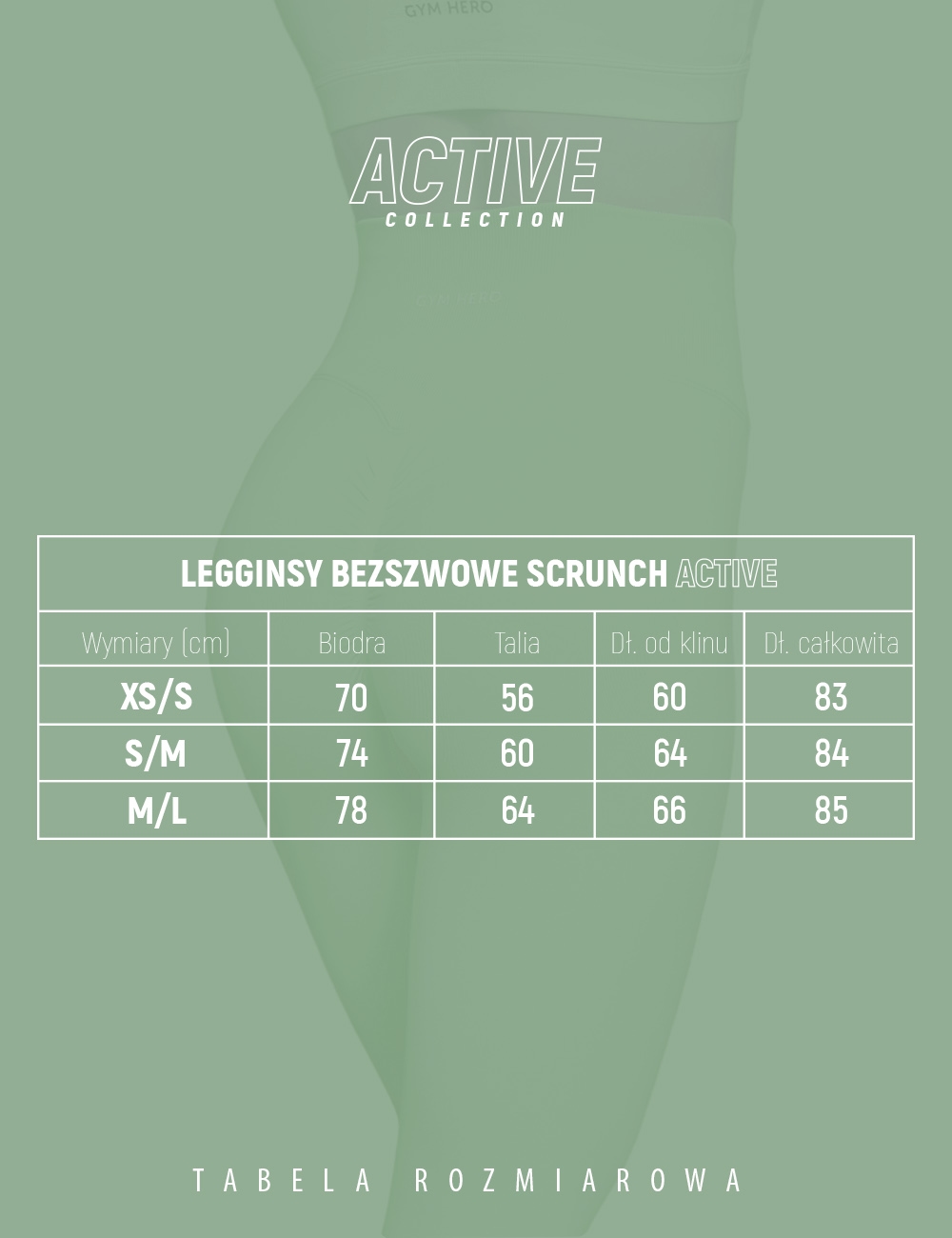 Legginsy bezszwowe Scrunch Oliwkowe  - Gymhero
