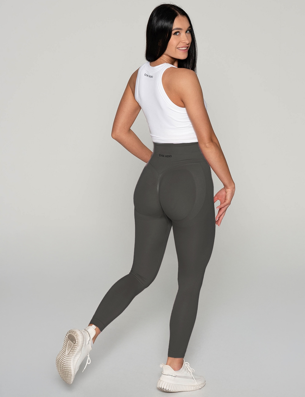 Legginsy Bezszwowe Scrunch Essence Steel - Gymhero