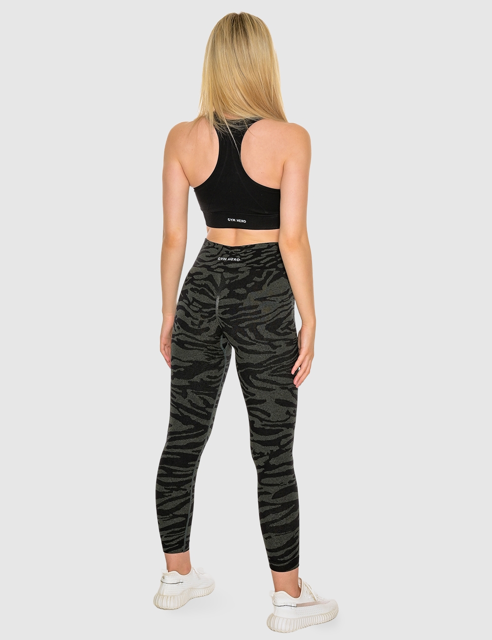 Legginsy Bezszwowe Zebra Czarne - Gymhero