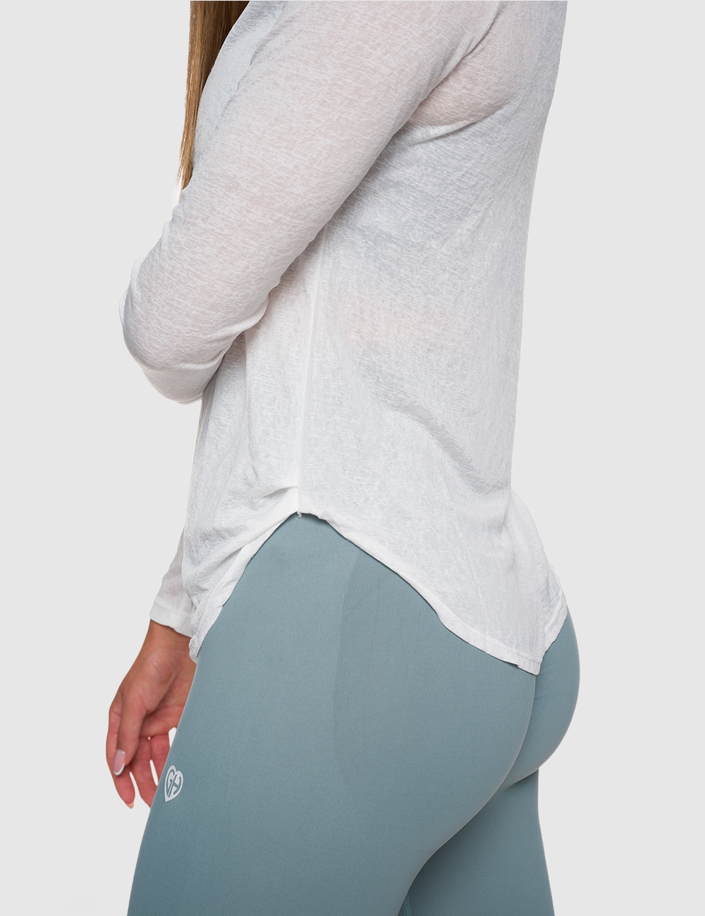 Longsleeve Sportowy Wave Biały - Gymhero