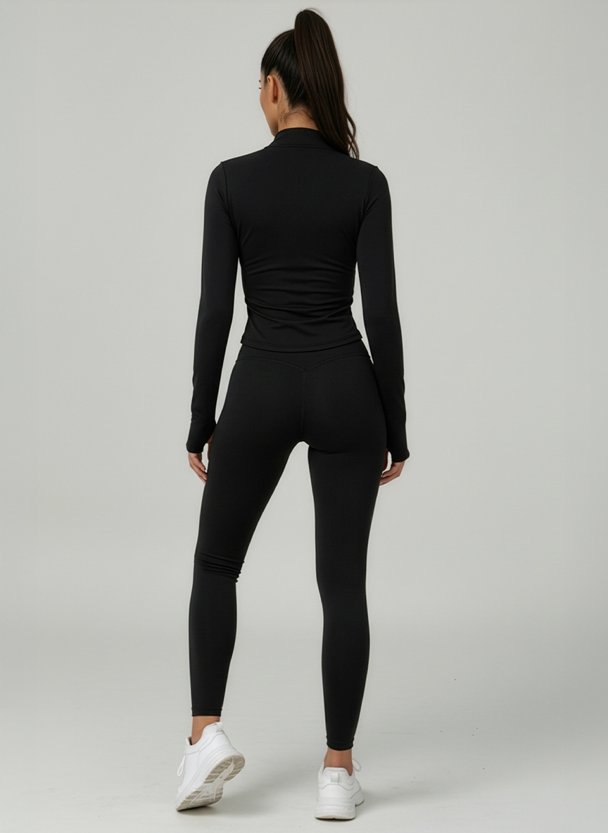 Long Sleeve Flex Flow Czarny - Gymhero