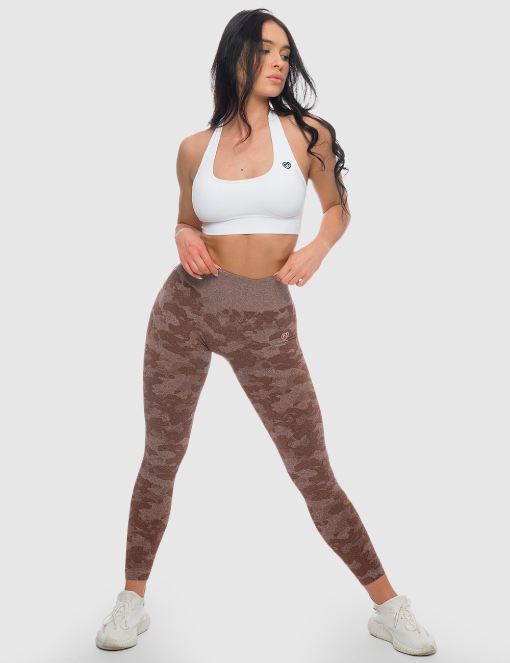 Stanik Sportowy Halter Biały - Gymhero