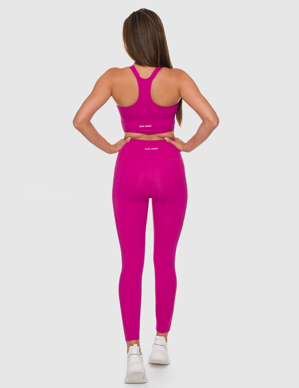 Stanik Sportowy Runner Support Neon Róż  - Gymhero