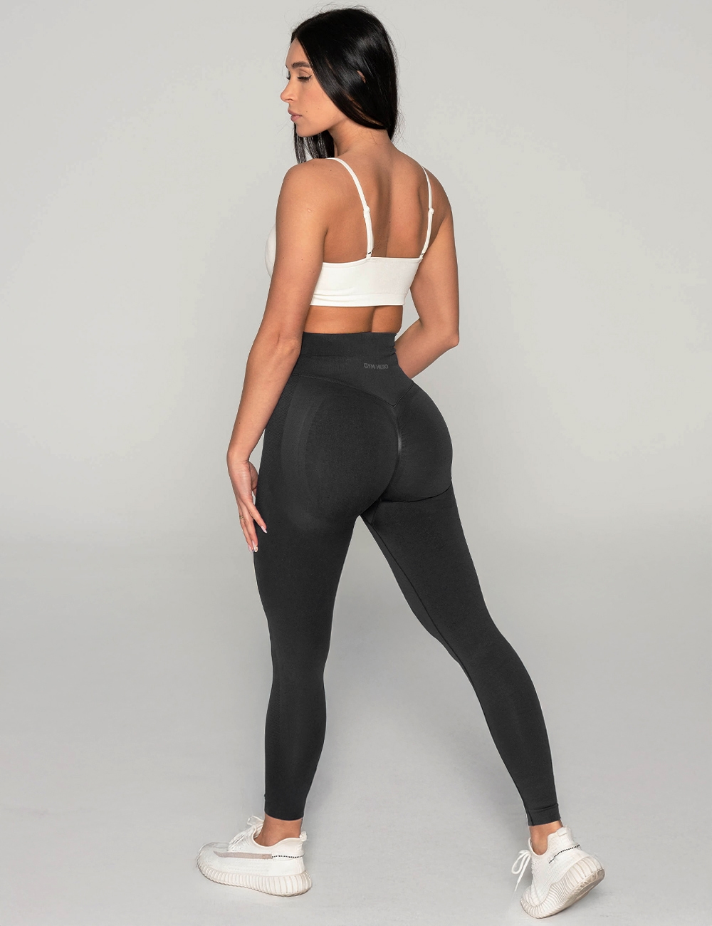 Legginsy Bezszwowe Scrunch Essence Czarne - Gymhero