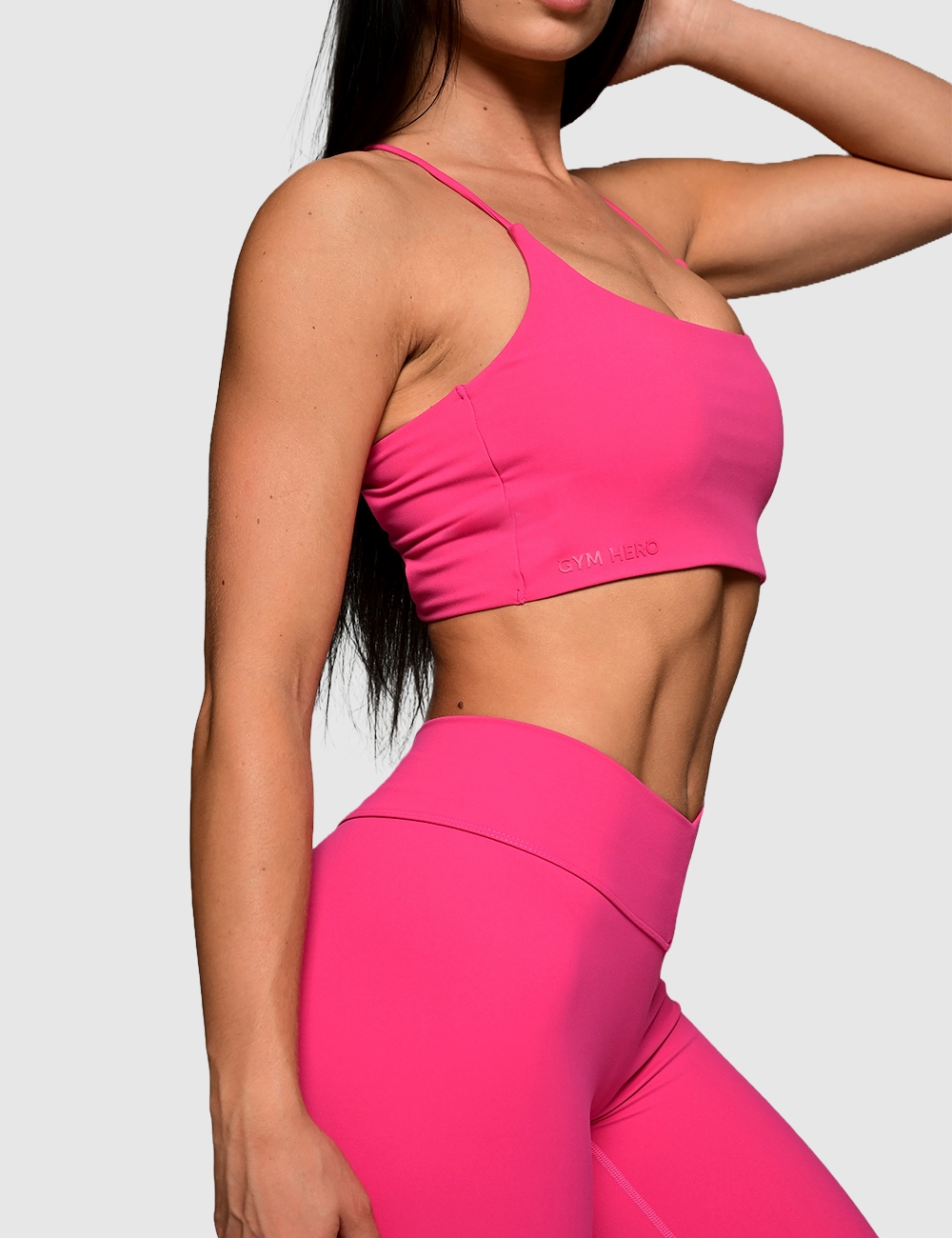 Legginsy sportowe CHARM FIT neon róż - Gymhero