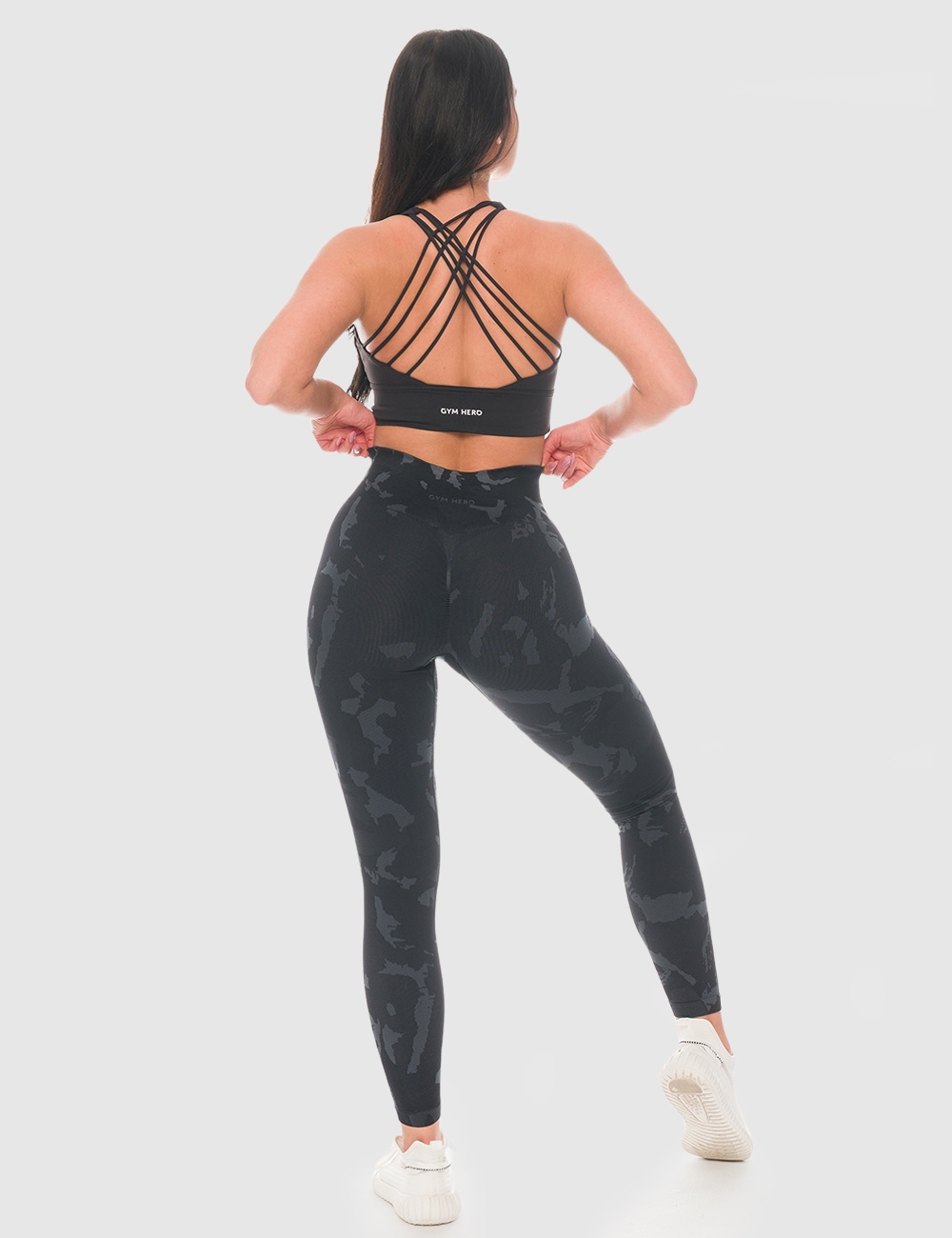 Legginsy sportowe Dots Czarne - Gymhero