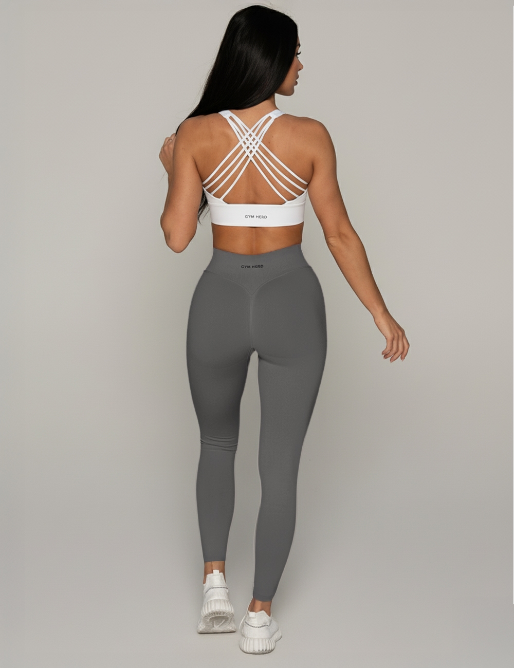 Legginsy bezszwowe Scrunch 2.0 Deep Grey - Gymhero