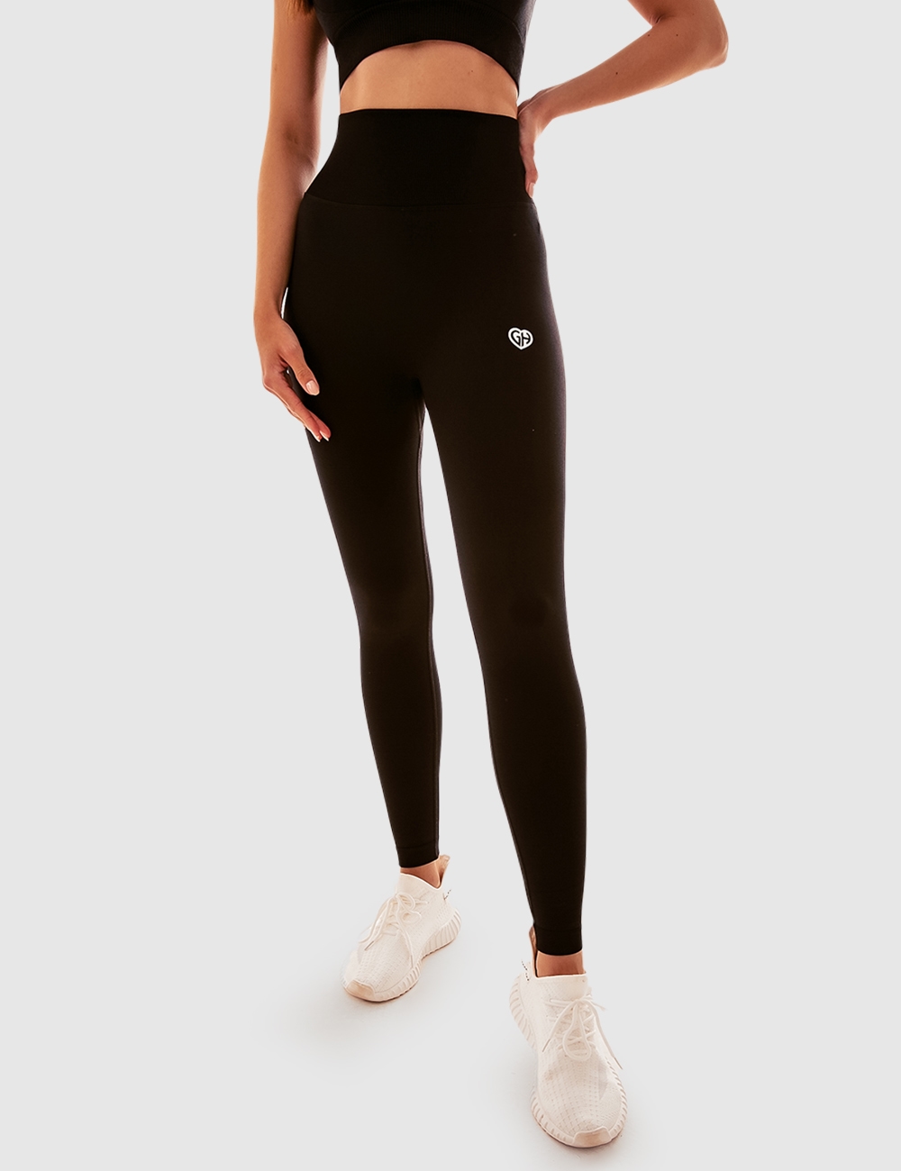 Legginsy Bezszwowe Scrunch Czarne - Gymhero