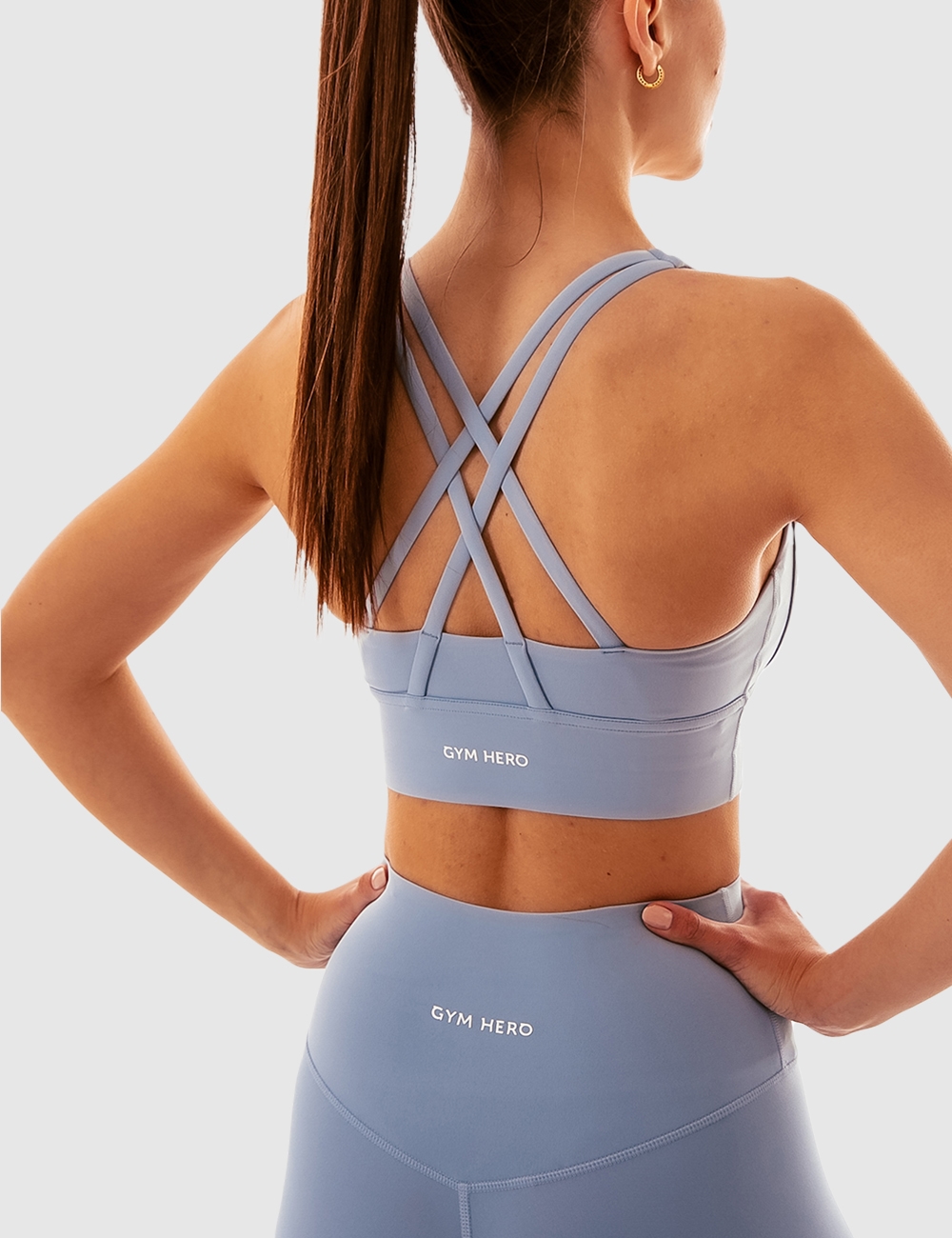 Legginsy sportowe z kieszonką Baby Blue - Gymhero