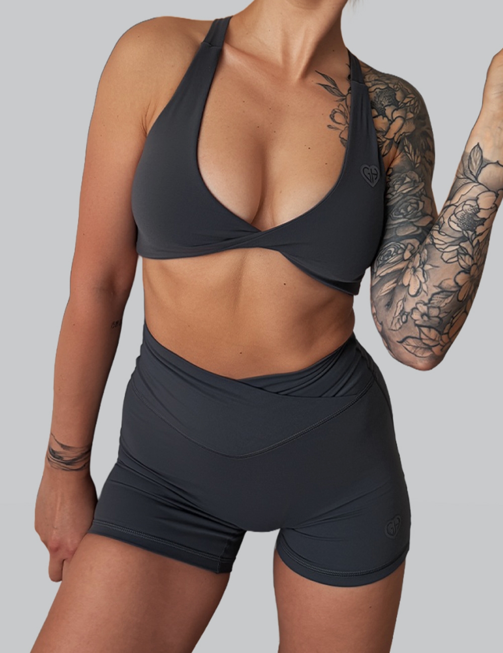 Szorty Sportowe Summer Twist Szare - Gymhero