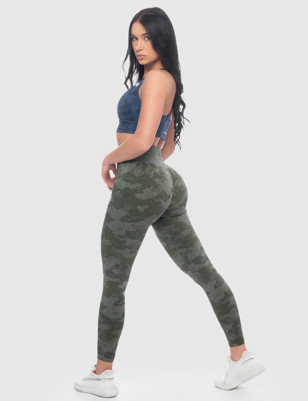 Legginsy Sportowe Gym Force Oliwkowe  - Gymhero