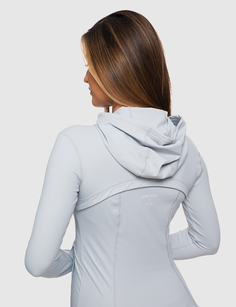 Bluza z suwakiem GHxQCZAJ Szara - Gymhero