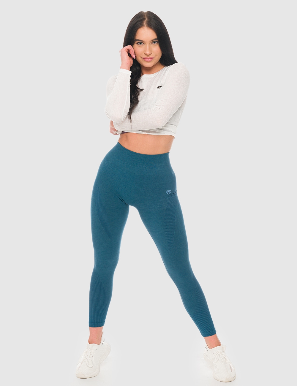 Legginsy Bezszwowe ContourFit Niebieskie - Gymhero