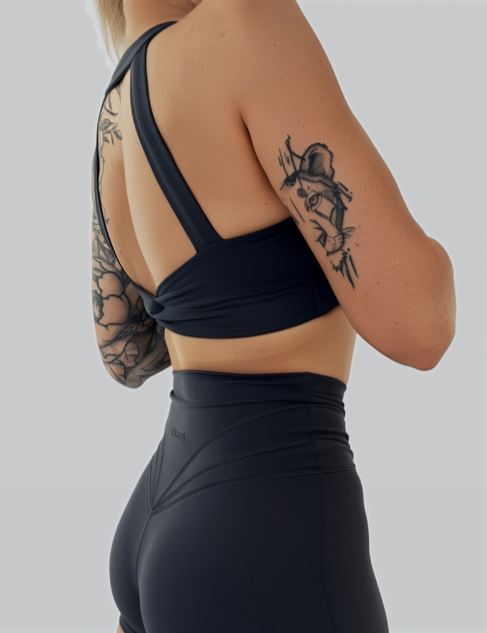 Stanik Sportowy Summer Twist Czarny - Gymhero