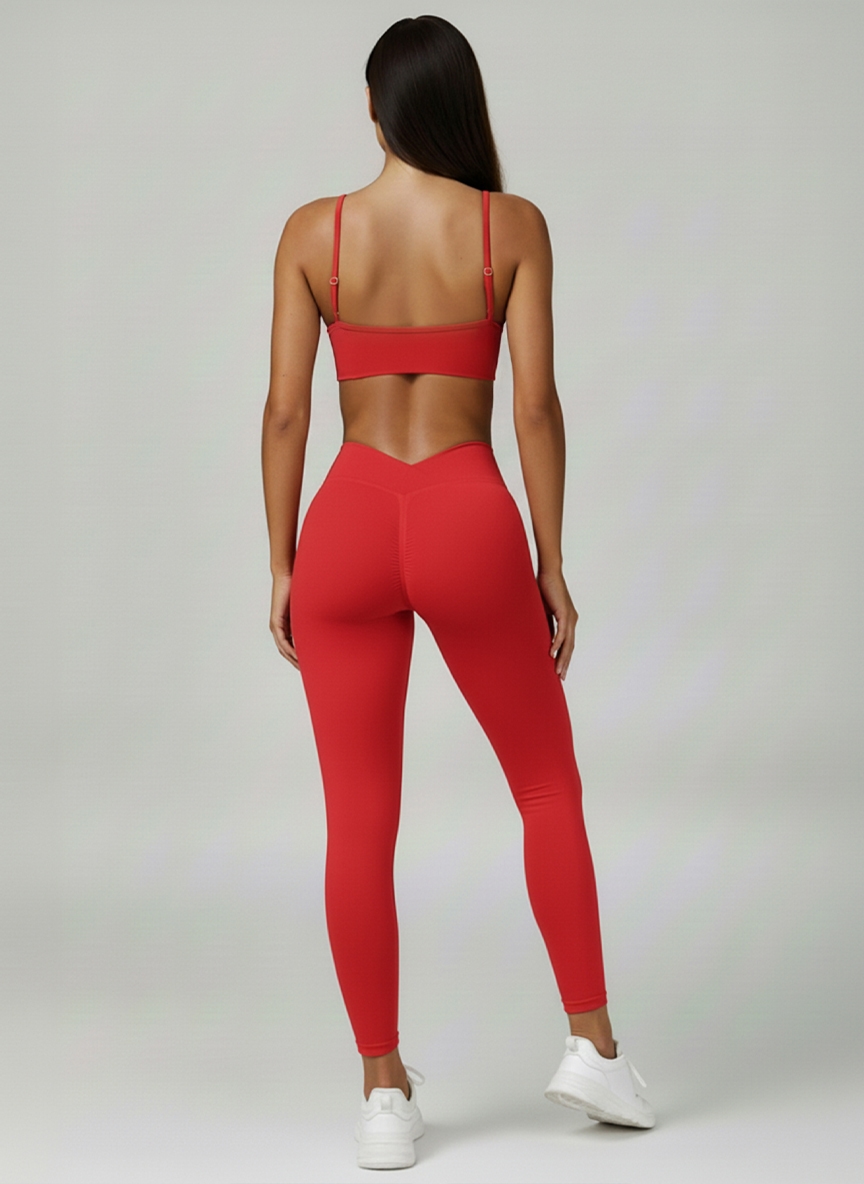 Stanik Sportowy Flex Flow Czerwony - Gymhero