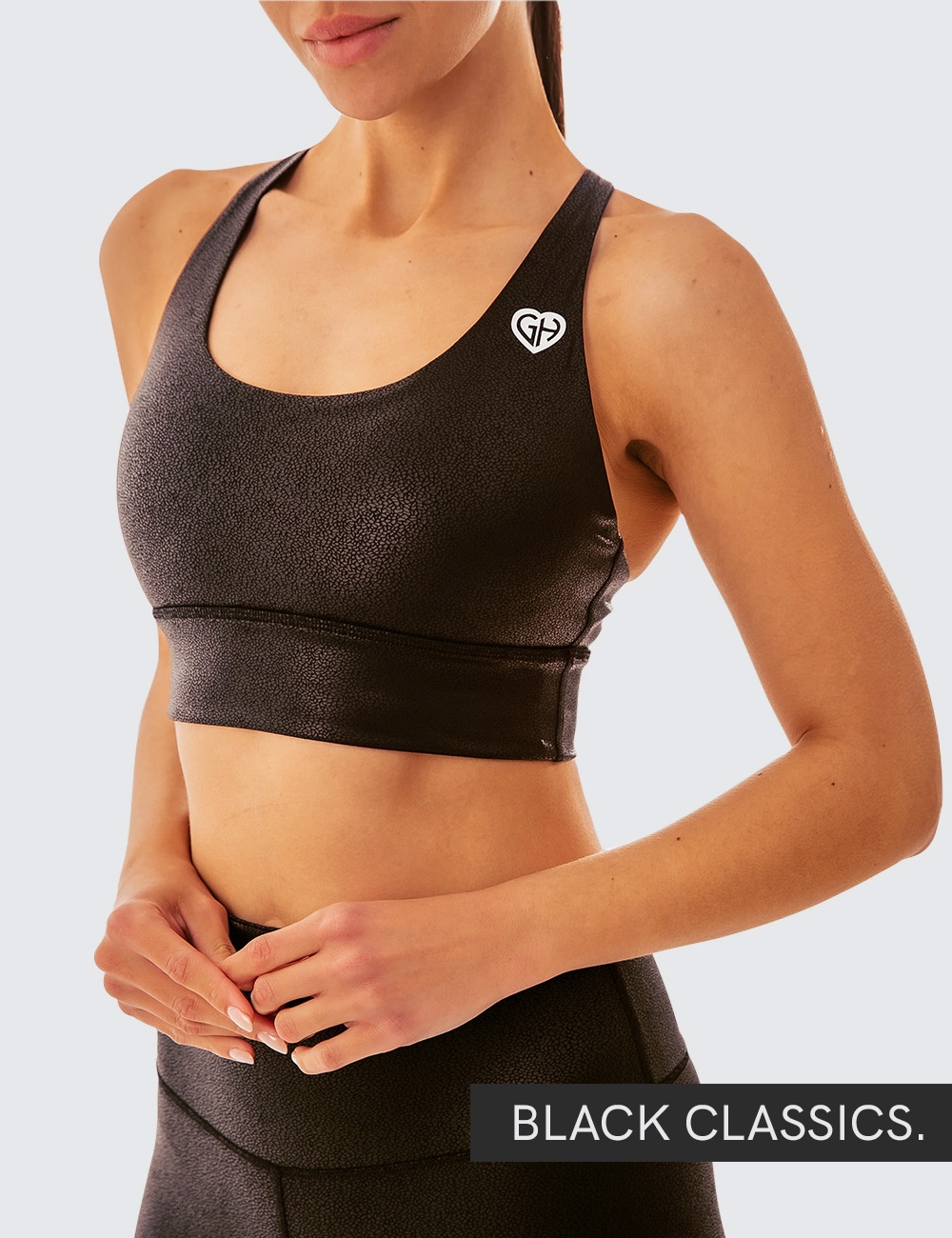 Stanik Sportowy Gym Skin Czarny - Gymhero