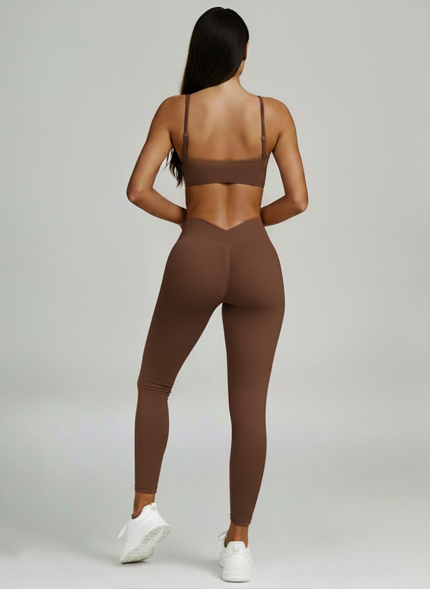 Stanik Sportowy Flex Flow Mocha - Gymhero
