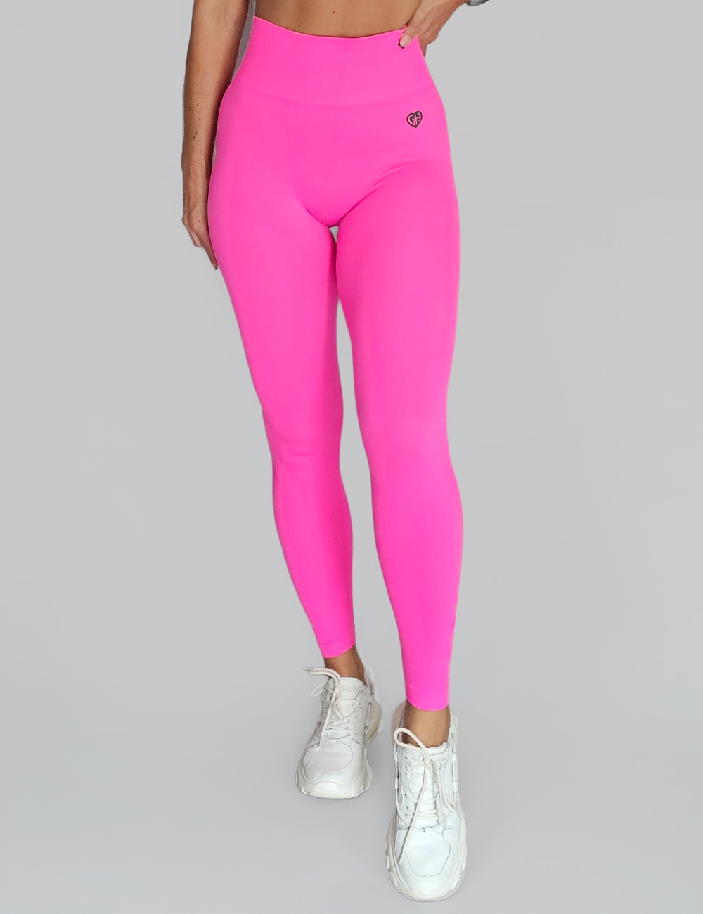 Legginsy Bezszwowe Scrunch Pro Neon Pink - Gymhero