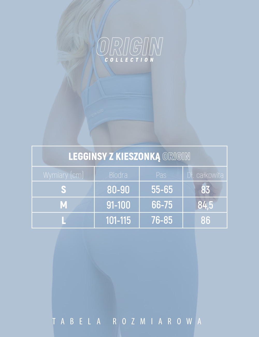 Legginsy sportowe z kieszonką Baby Blue - Gymhero