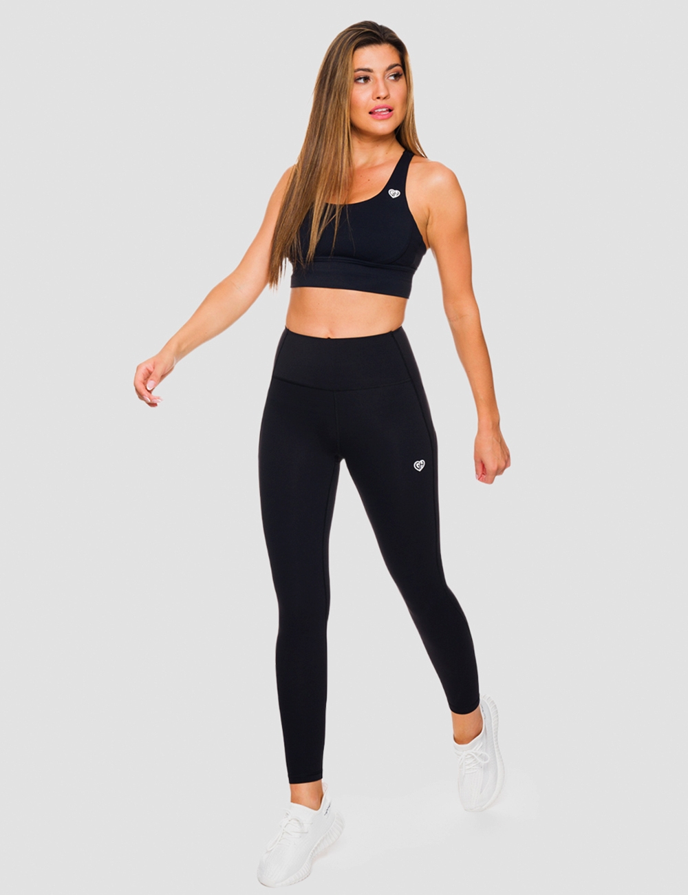 Legginsy sportowe SlimFit czarne - Gymhero