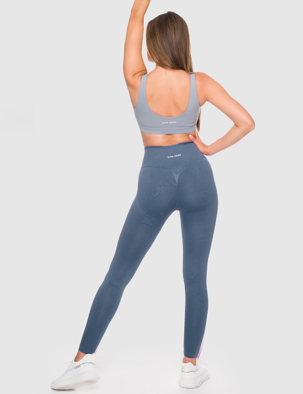 Legginsy Bezszwowe Scrunch Granatowe - Gymhero