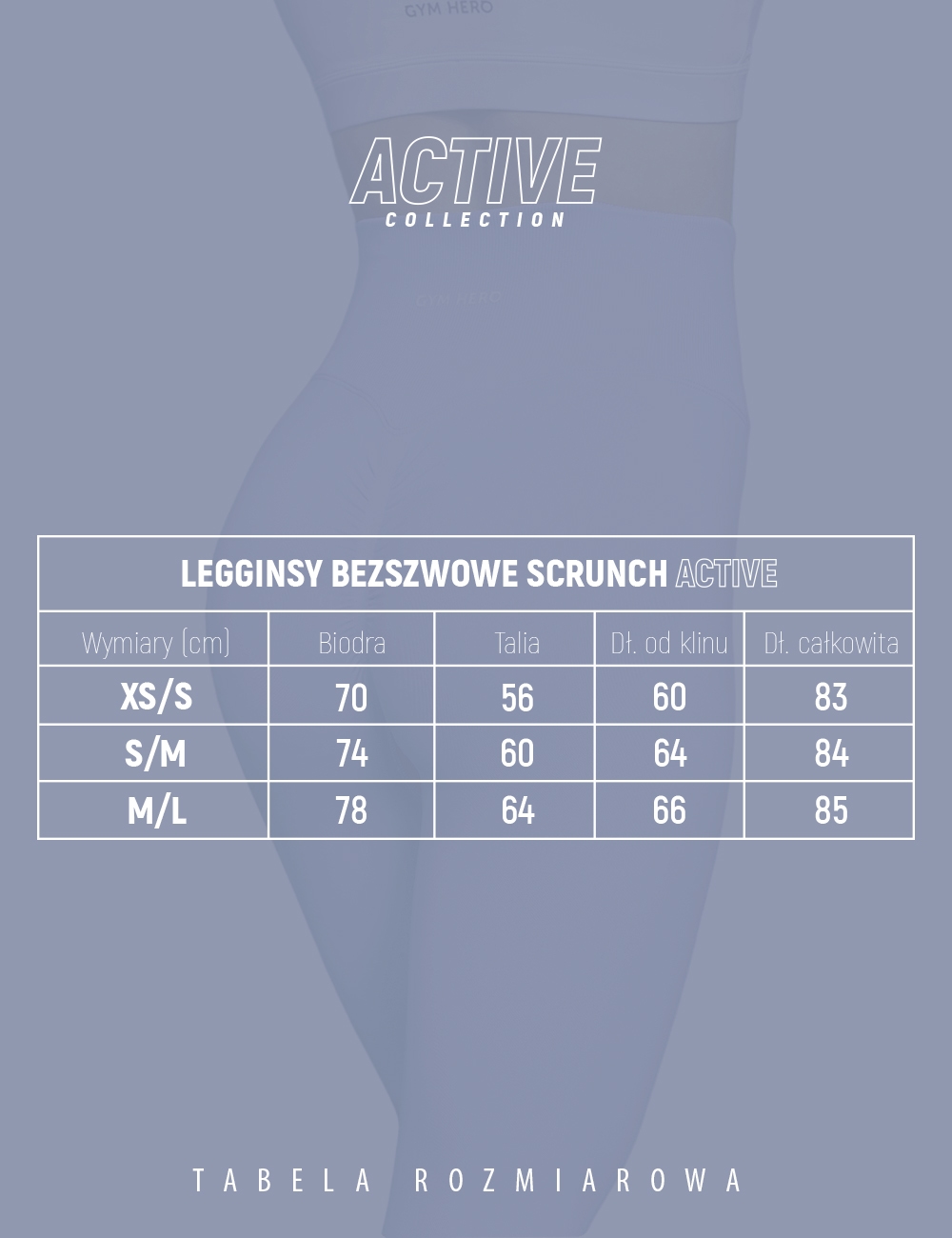 Legginsy Bezszwowe Scrunch Granatowe - Gymhero