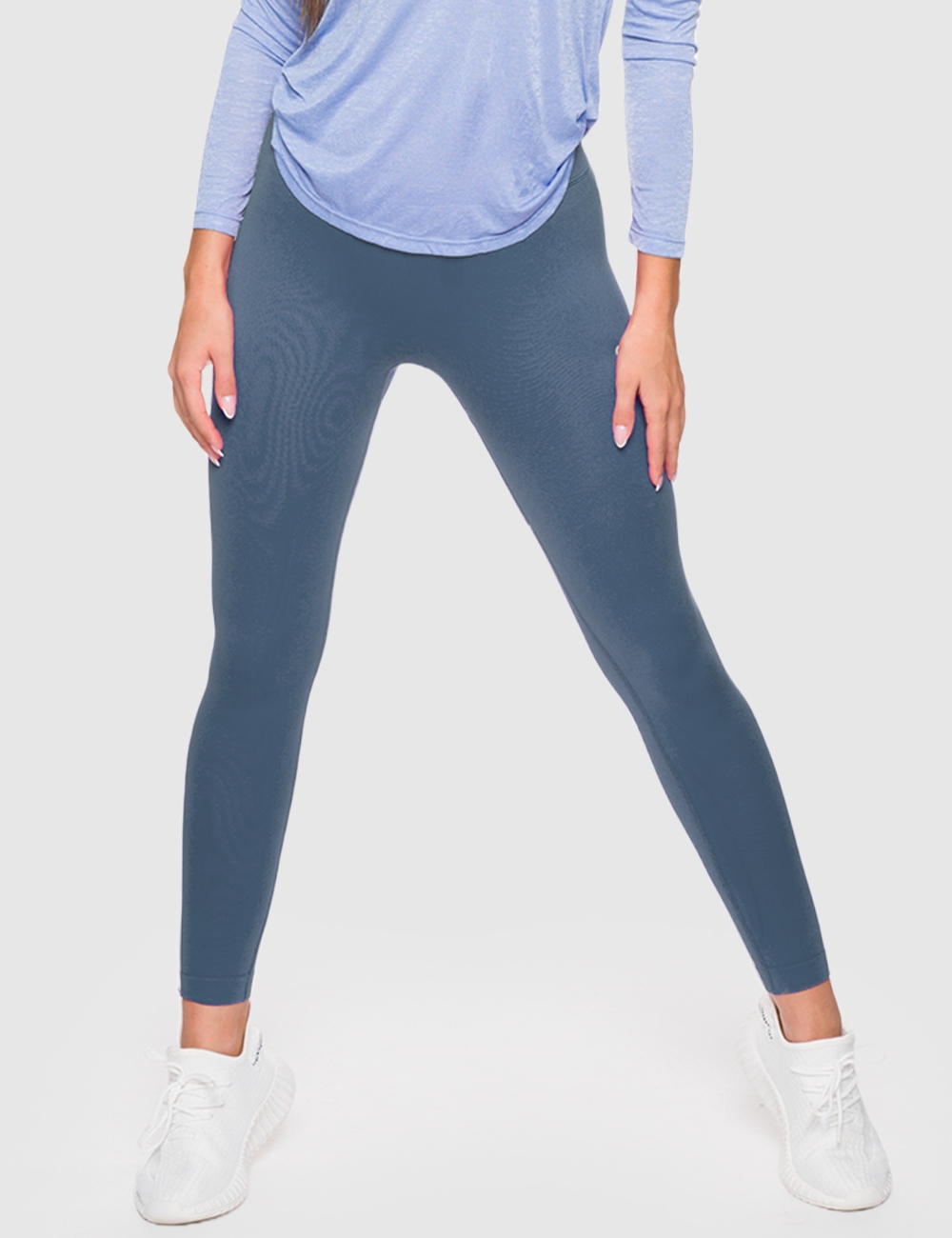 Legginsy Bezszwowe Scrunch Granatowe - Gymhero