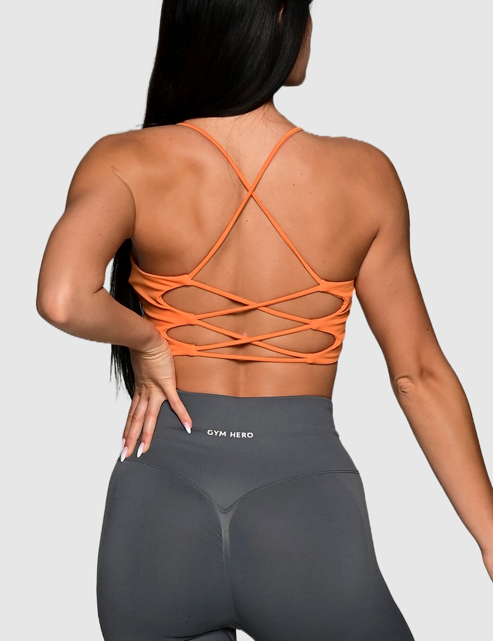 Stanik sportowy CHARM FIT pomarańczowy - Gymhero