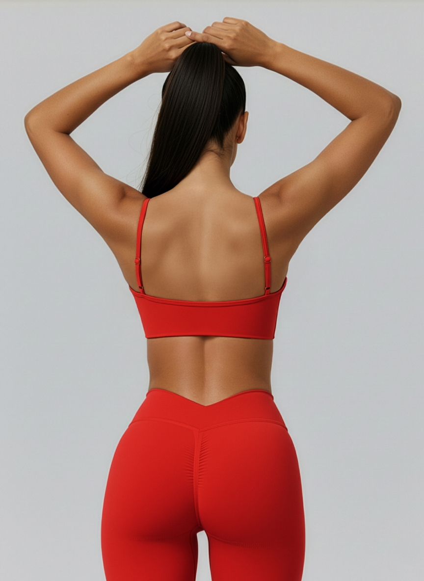 Stanik Sportowy Flex Flow Czerwony - Gymhero