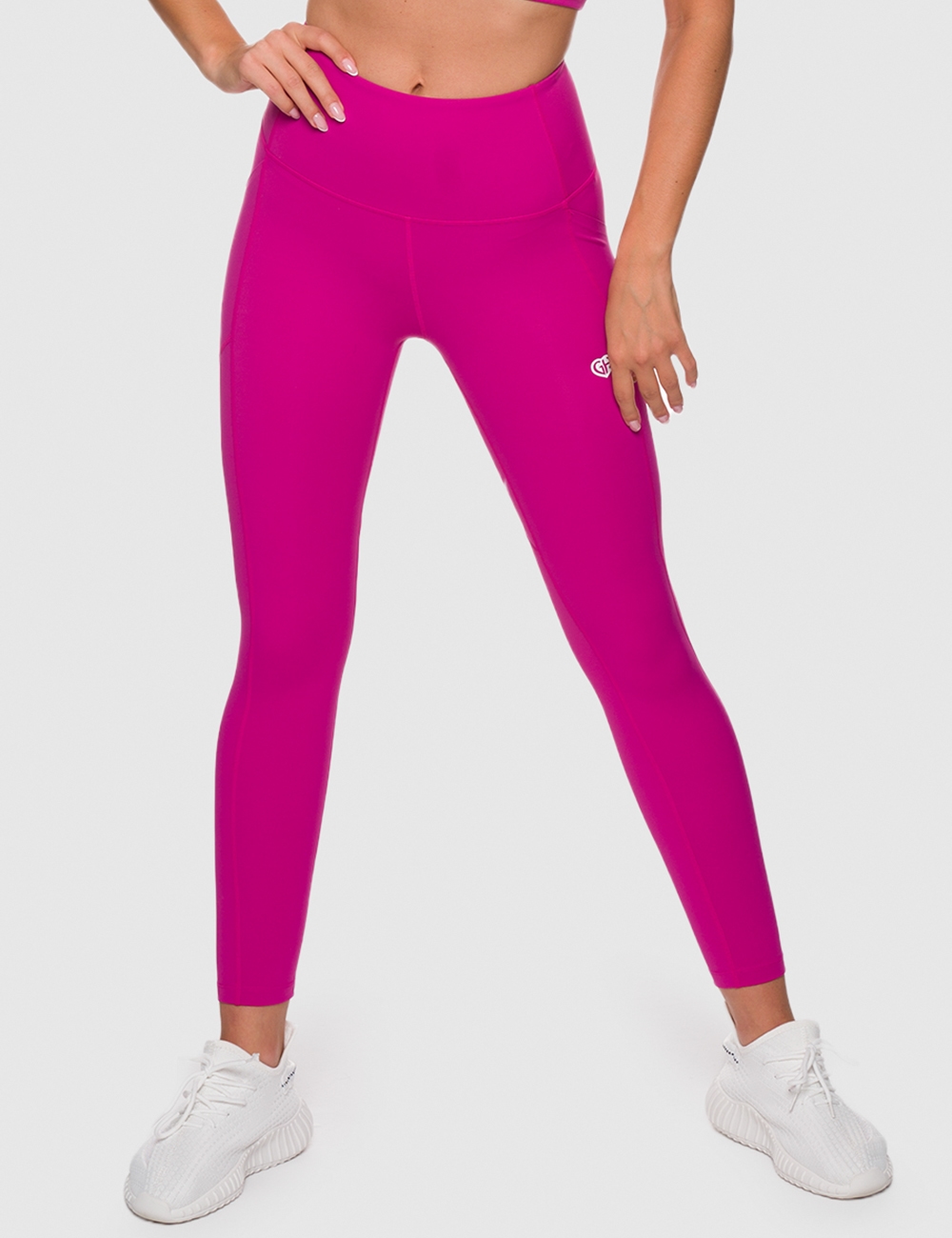 Legginsy Sportowe Runner Support Neon Róż - Gymhero