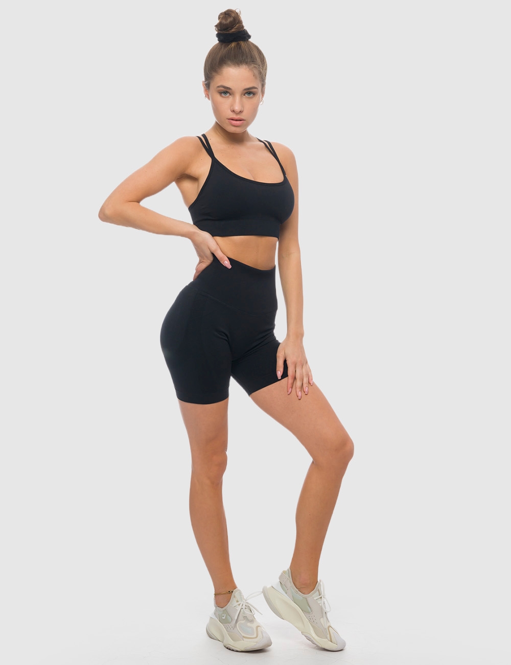 Stanik Sportowe Summer Vibe Czarny - Gymhero