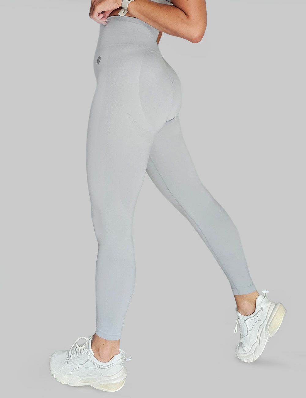 Legginsy Bezszwowe Scrunch Pro Szare - Gymhero