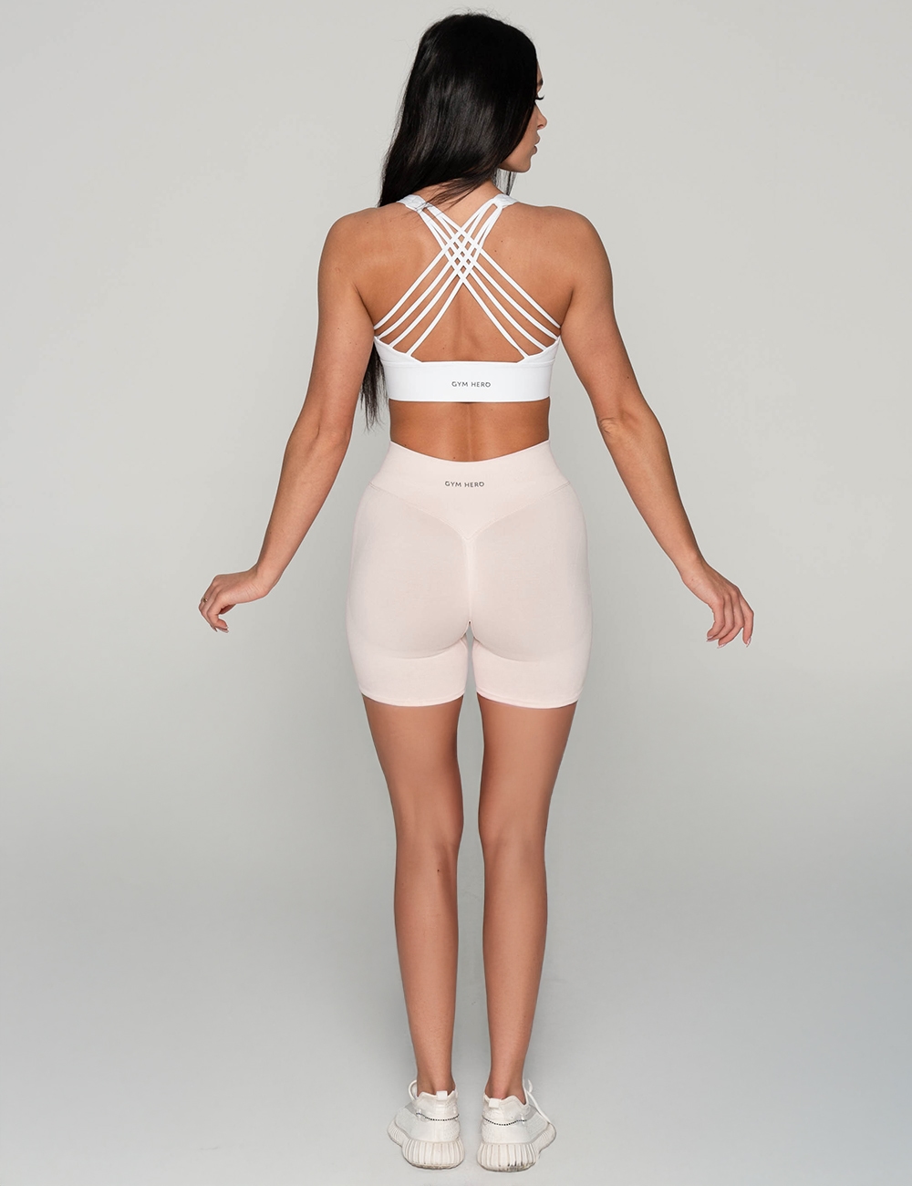 Szorty Bezszwowe Scrunch 2.0 White Cream - Gymhero