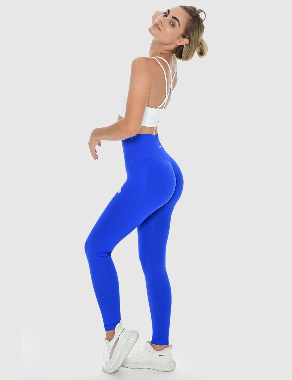 Legginsy Bezszwowe Scrunch Cobalt - Gymhero