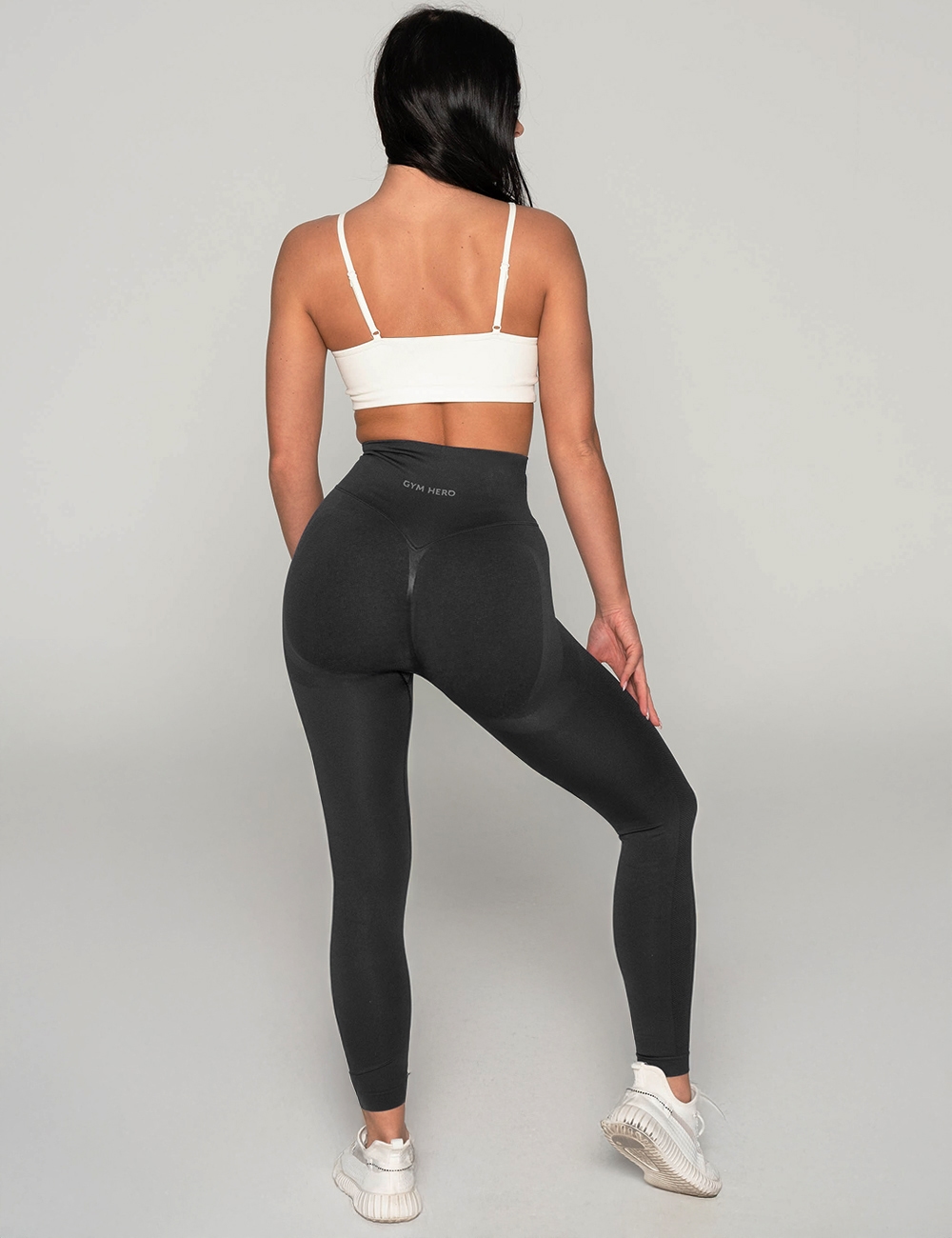 Legginsy Bezszwowe Scrunch Essence Czarne - Gymhero