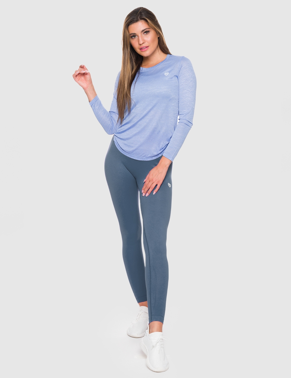 Legginsy Bezszwowe Scrunch Granatowe - Gymhero