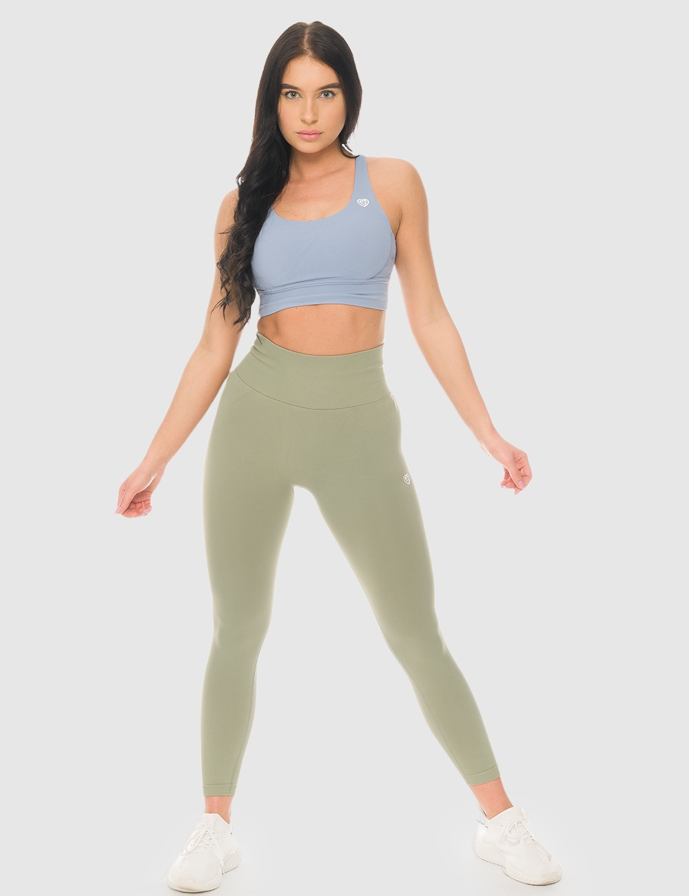 Legginsy bezszwowe Scrunch Oliwkowe  - Gymhero