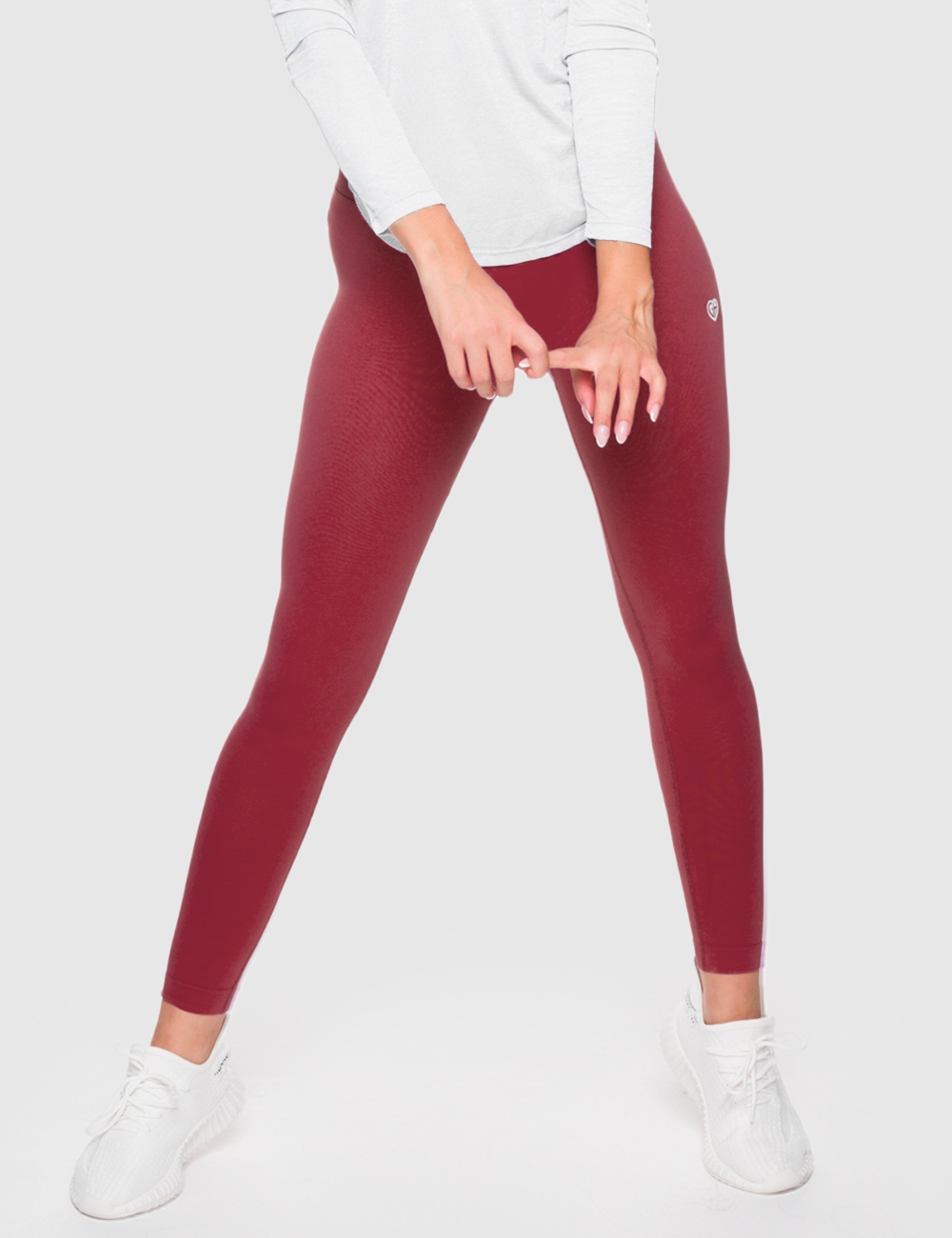Legginsy Bezszwowe Scrunch Bordo - Gymhero