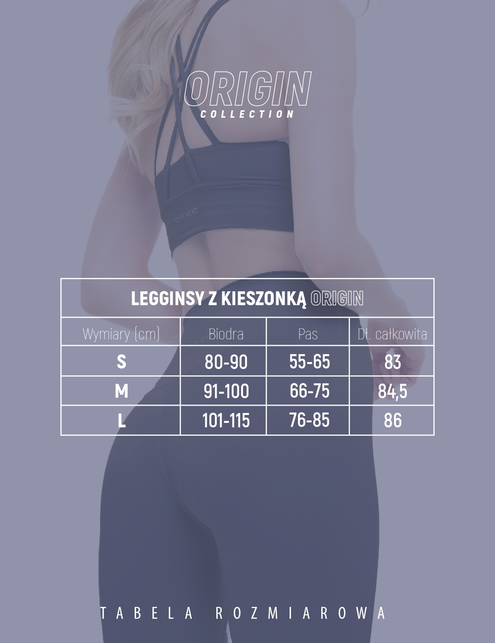Legginsy Sportowe z kieszonką Granatowe - Gymhero